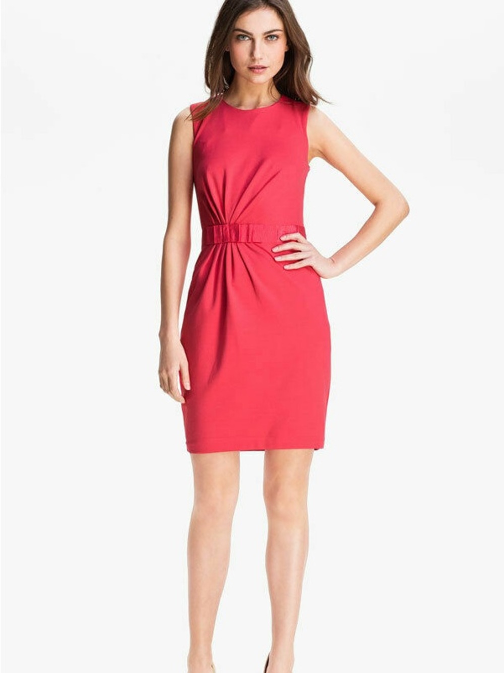 Ted Baker Sleeveless Sheath Dress in Red